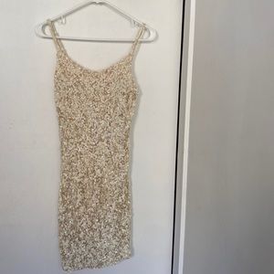 Ivory sequin dress US6